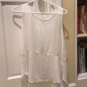 White flowy tank top